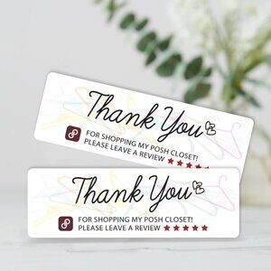 Thank You For Shopping Rating Sticker Labels – (96 ct)